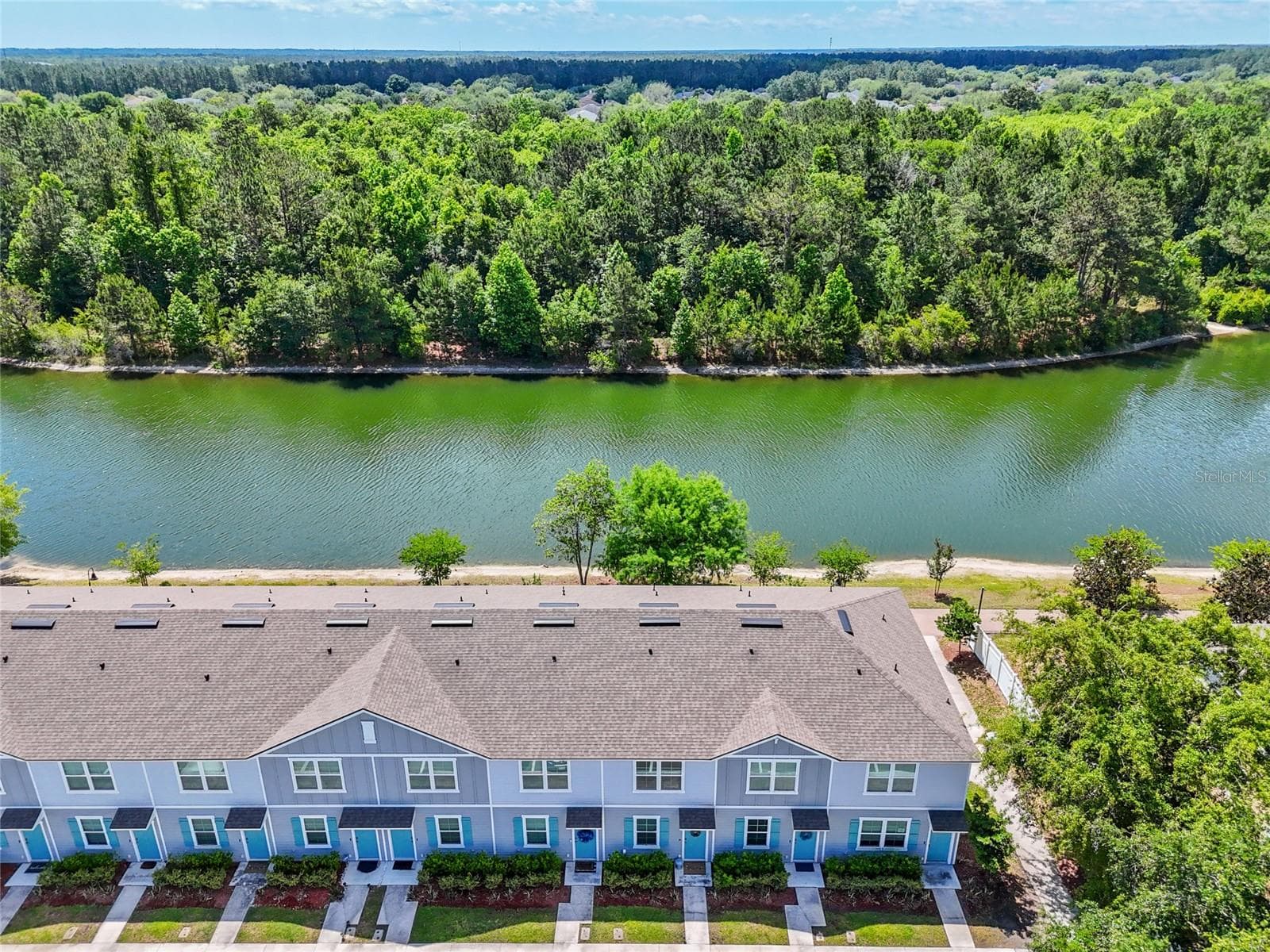 townhome aerial - 585 RUNNING WOODS ST, ORANGE PARK