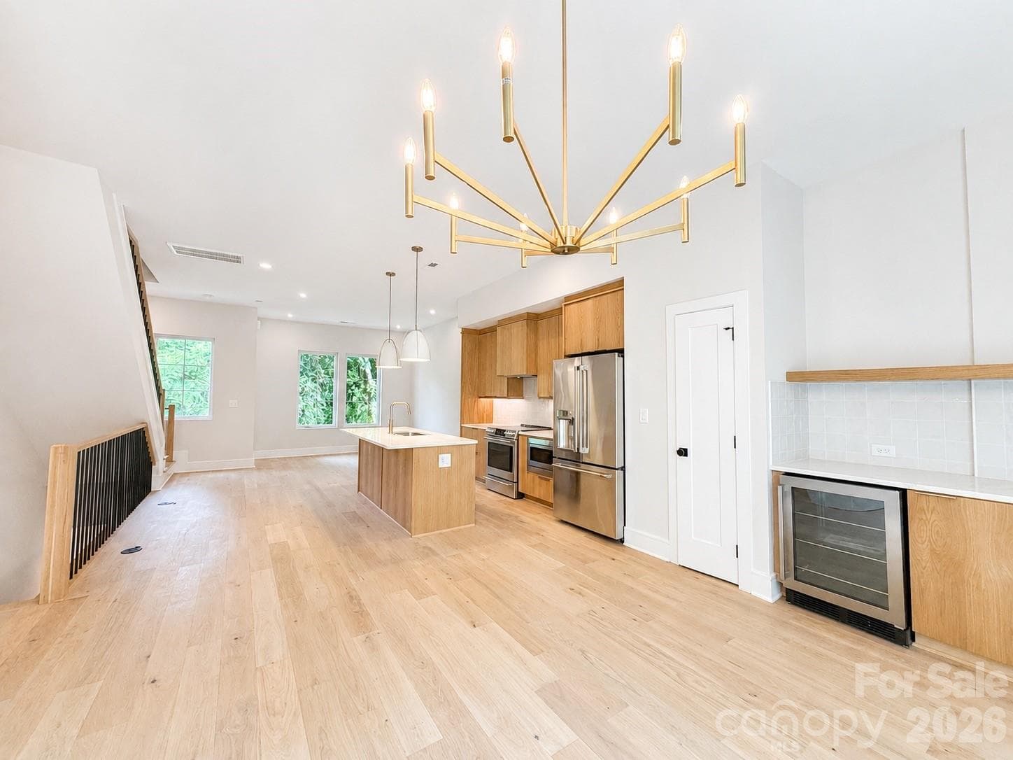 Example of kitchen and living area - 610 E 16th Street, Charlotte