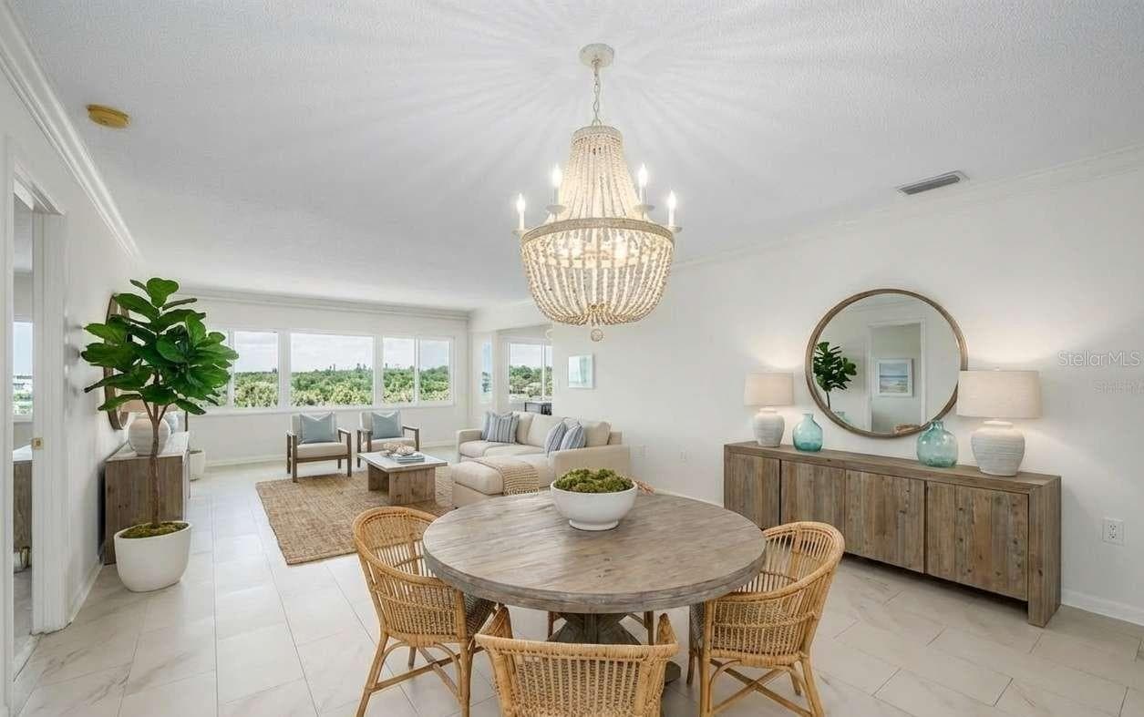 Virtual photo of living and dining combo - 100 BLUFF VIEW DR #608C, BELLEAIR BLUFFS