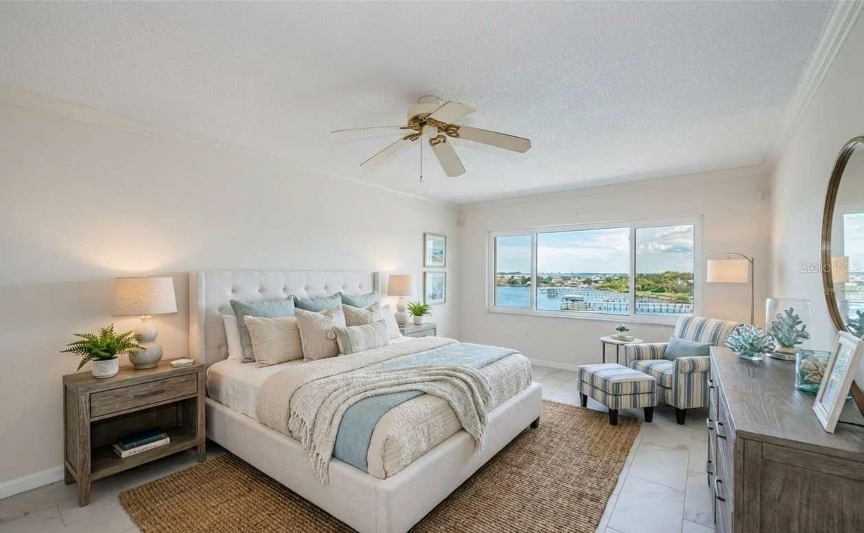 Virtual photo of master bedroom - 100 BLUFF VIEW DR #608C, BELLEAIR BLUFFS