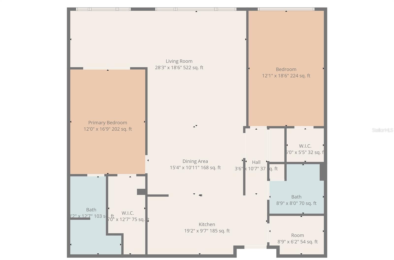 Floor Plan - 100 BLUFF VIEW DR #604C, BELLEAIR BLUFFS