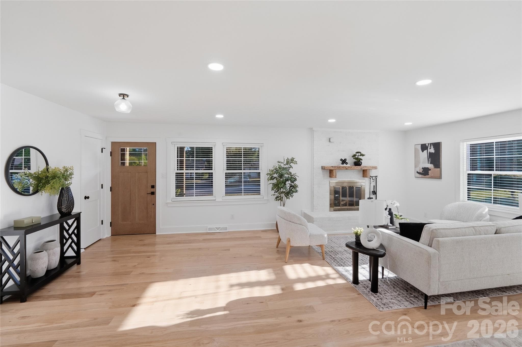 View of living room from kitchen. - 4314 Ivanhoe Place, Charlotte