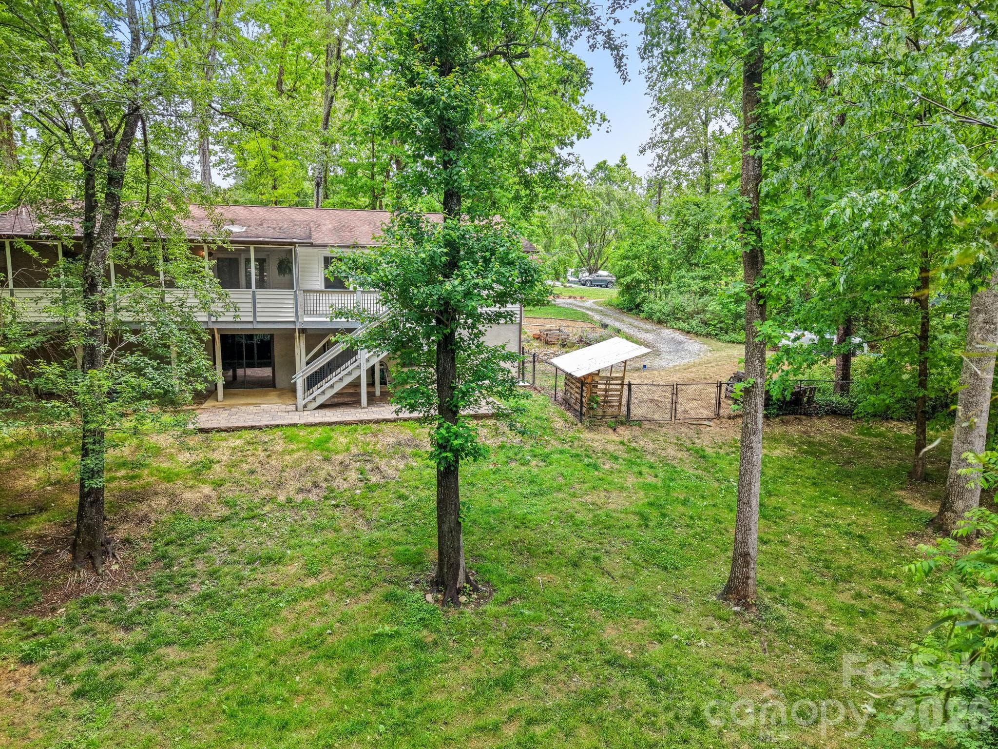 From back fence - 98 Pensacola Avenue, Arden