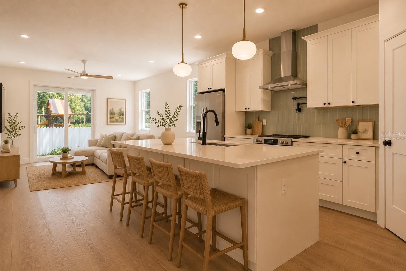 Kitchen (Virtually Staged) - 7617 ALVINA ST, TAMPA
