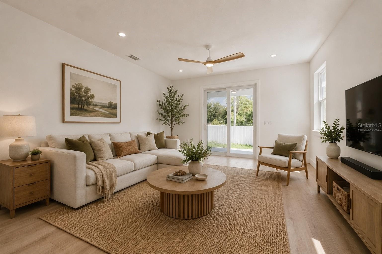 Living Room off of the kitchen (Virtually Staged) - 7617 ALVINA ST, TAMPA