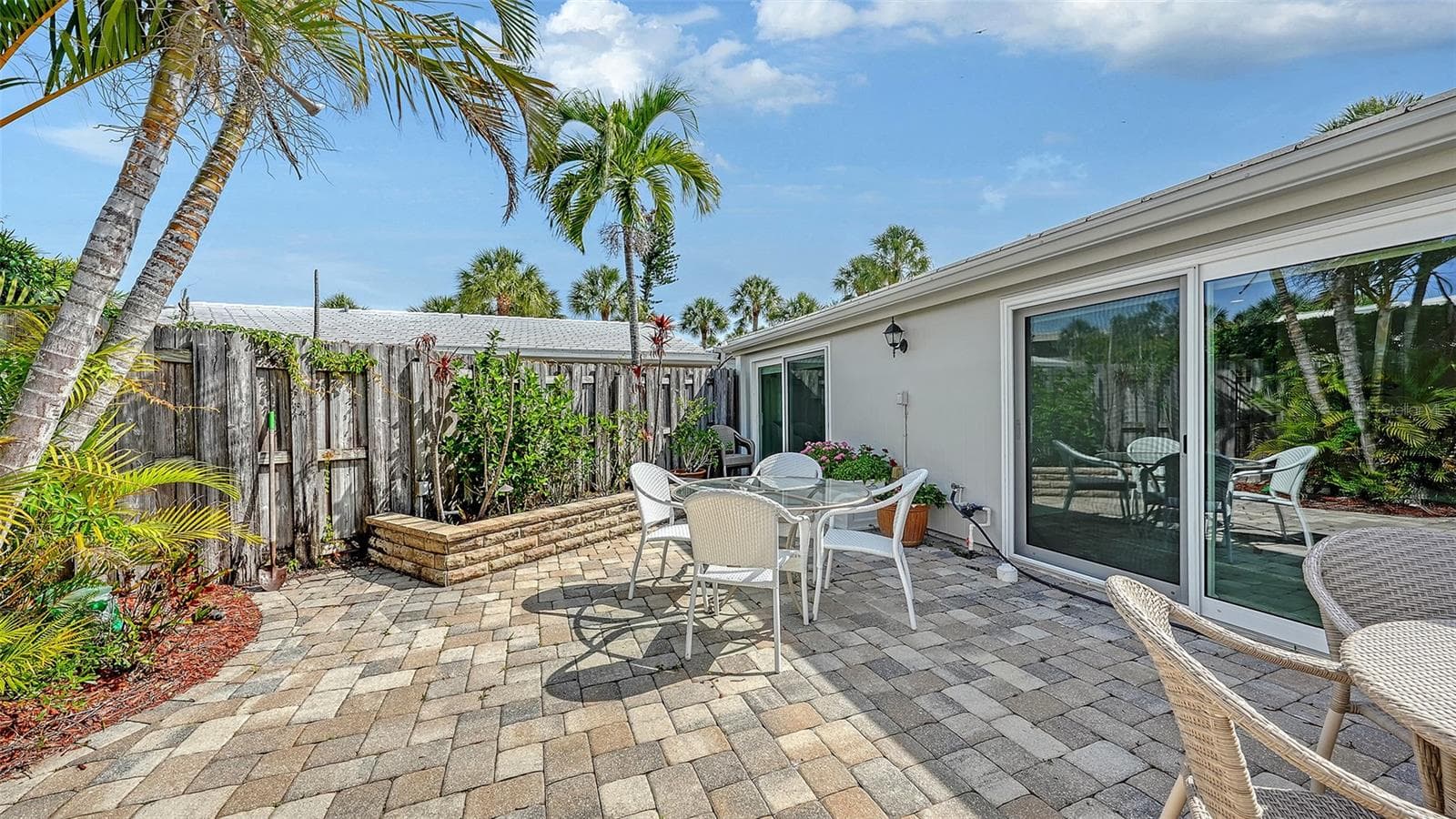 Fabulous, private fenced brick paver patio. - 206 HOURGLASS WAY #V10, SARASOTA