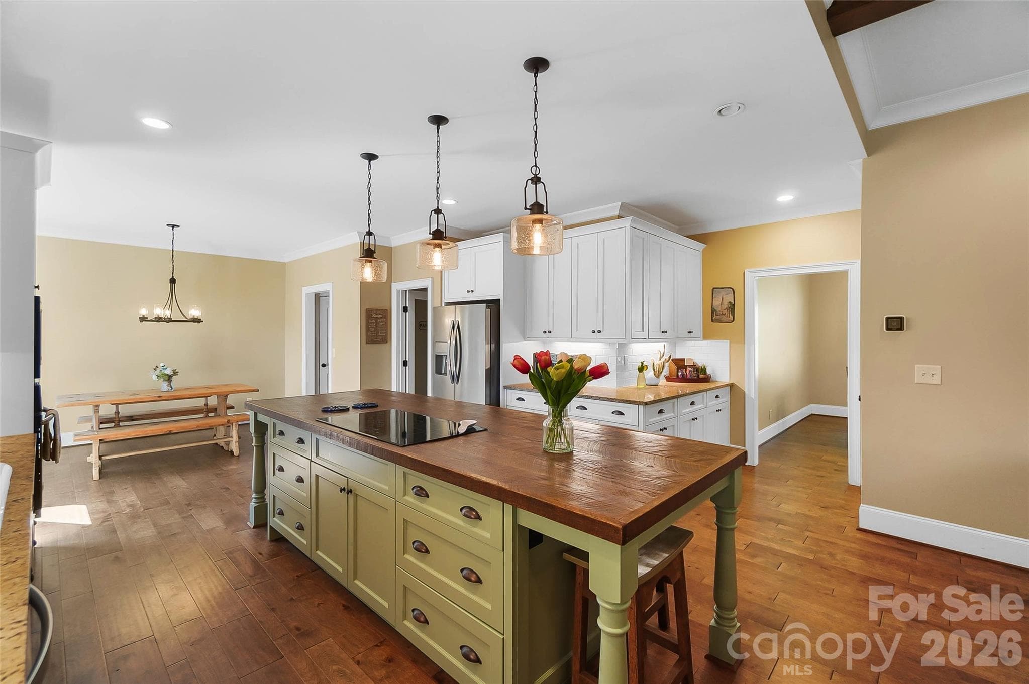 Kitchen island and breakfast area - 3612 Lake Twitty Drive, Monroe
