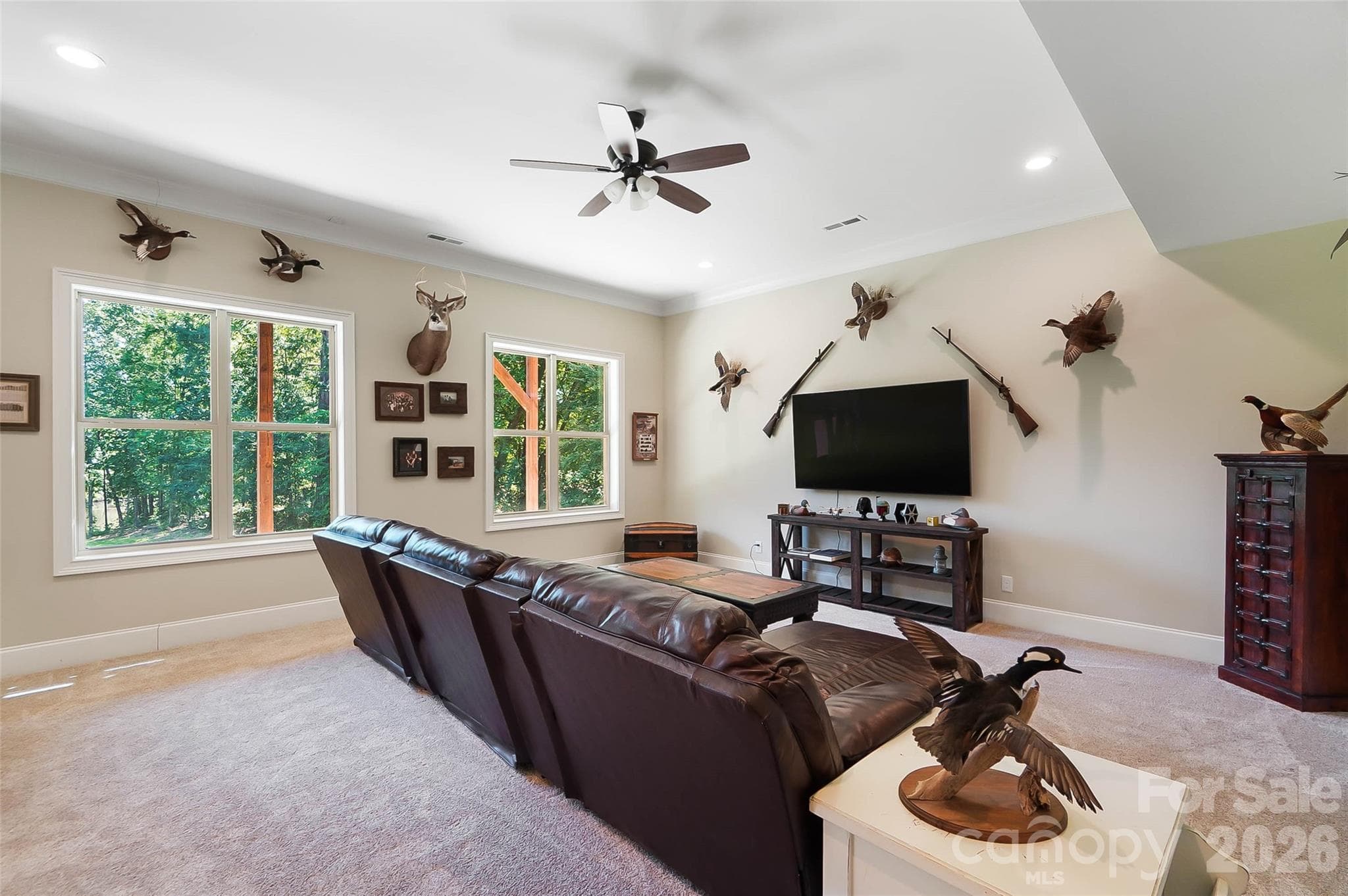 Basement media room - 3612 Lake Twitty Drive, Monroe