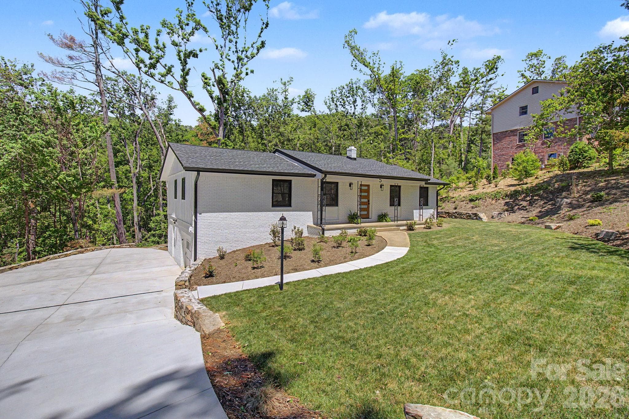 Front of House & Driveway to Garage - 5 Kent Place, Asheville