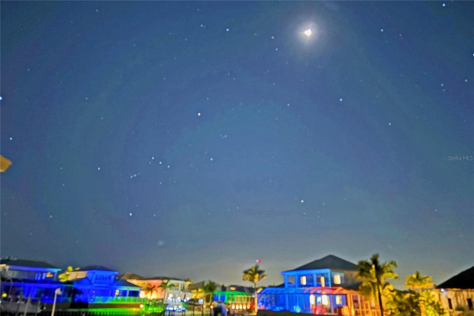 Taken from backyard - night shot of moon and stars - 5714 SEA TROUT PL, APOLLO BEACH