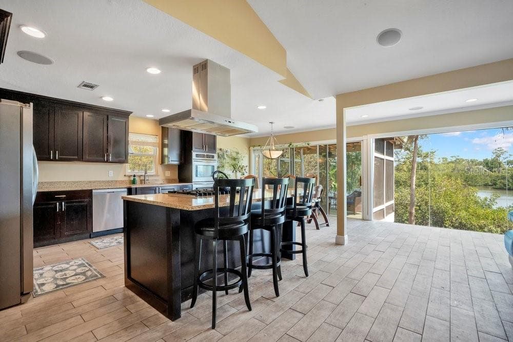 Ceiling to wall window, don't try to step out! But What a view! - 3858 SHORE BLVD, OLDSMAR