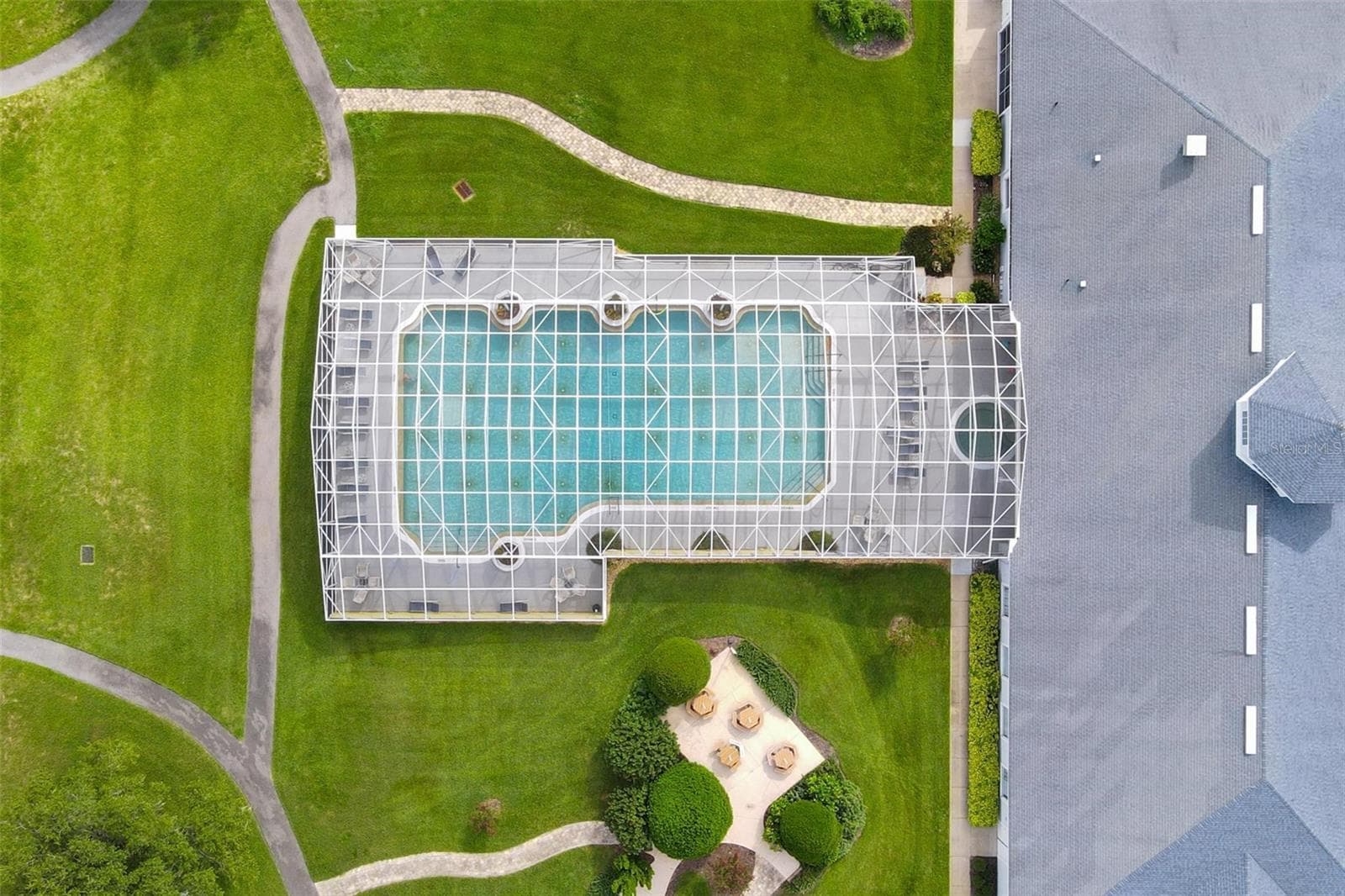 AERIAL VIEW OF POOL - 6274 SAILBOAT AVE, TAVARES