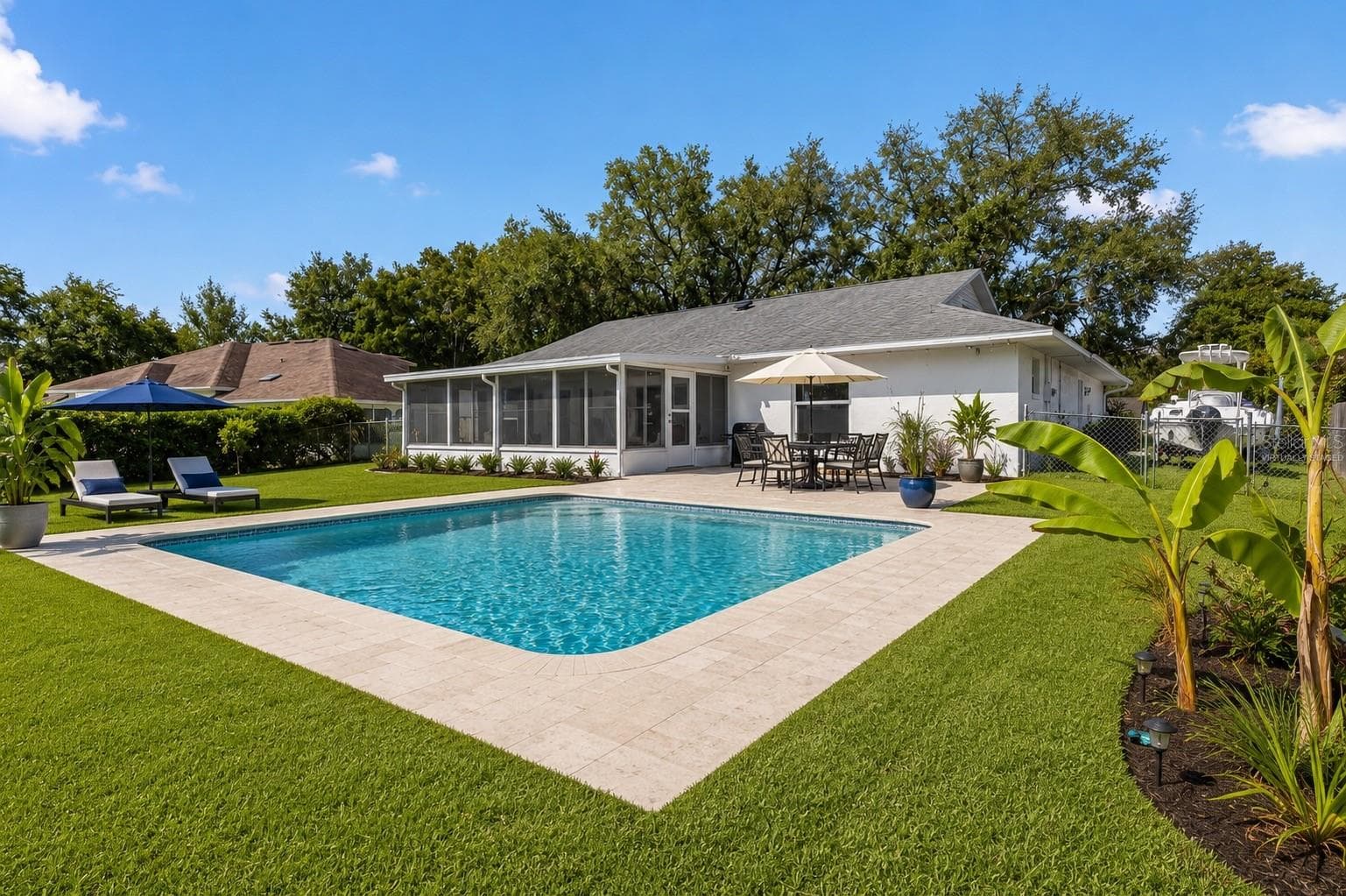 Pool  Virtually staged - 2225 VISTA PALM DR, EDGEWATER