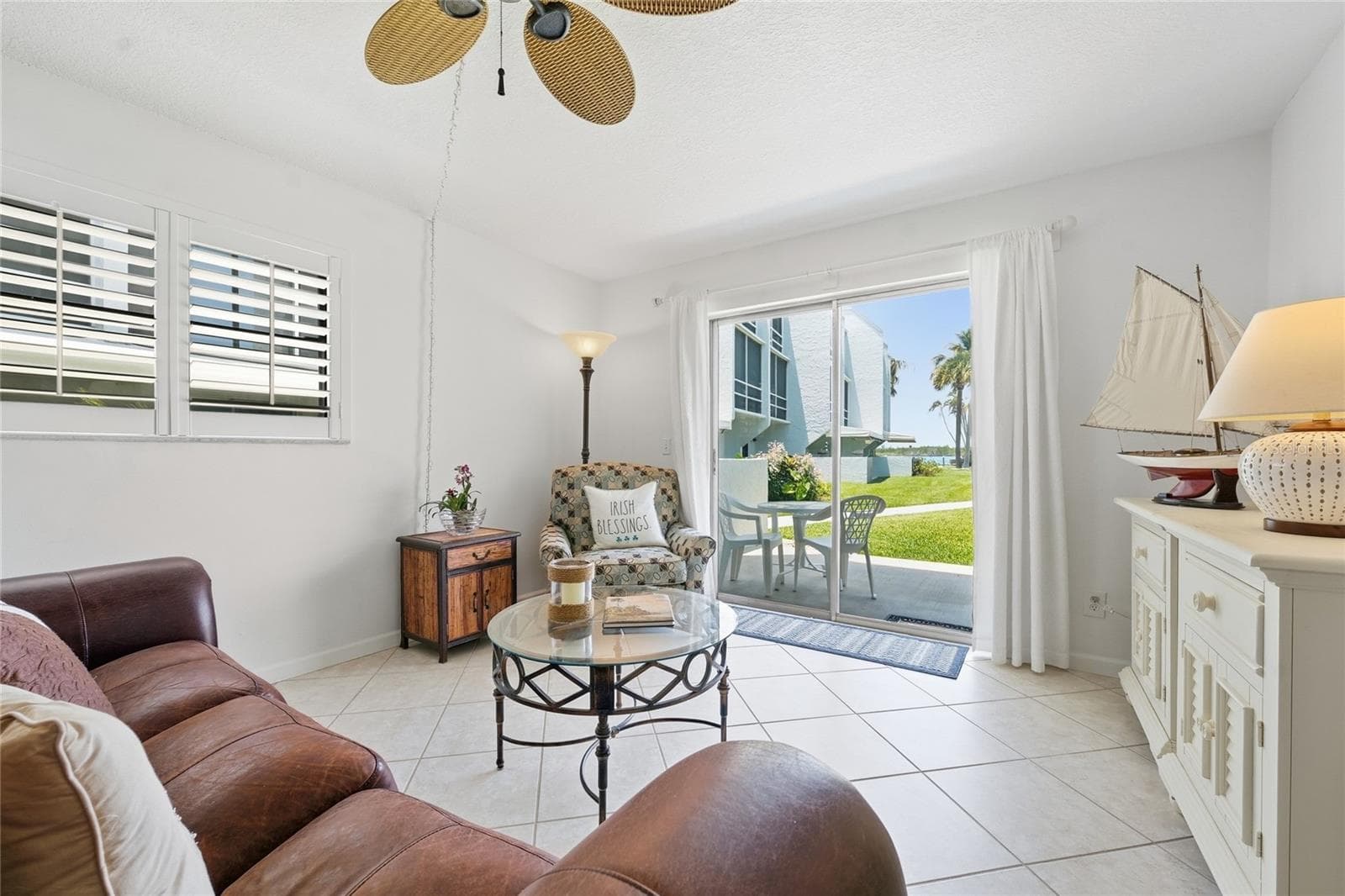 View to inlet from the Living room - 1300 SEAWAY DR #C1, HUTCHINSON ISLAND