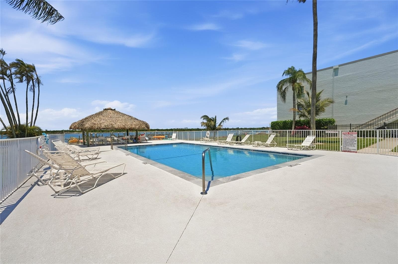 Dream pool overlooking the inlet. - 1300 SEAWAY DR #C1, HUTCHINSON ISLAND
