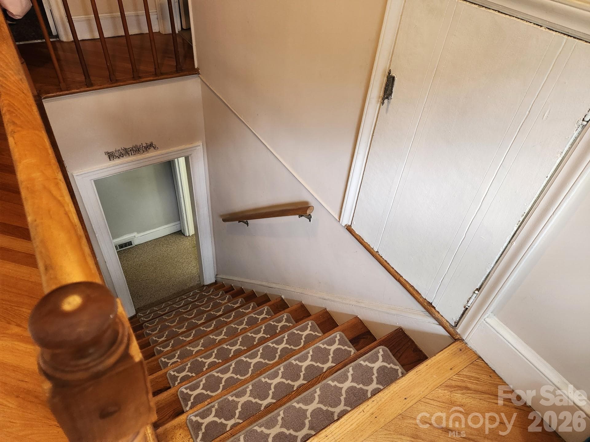 Upstairs View to Hallway Below - 3922 Mcmillan Street, Charlotte