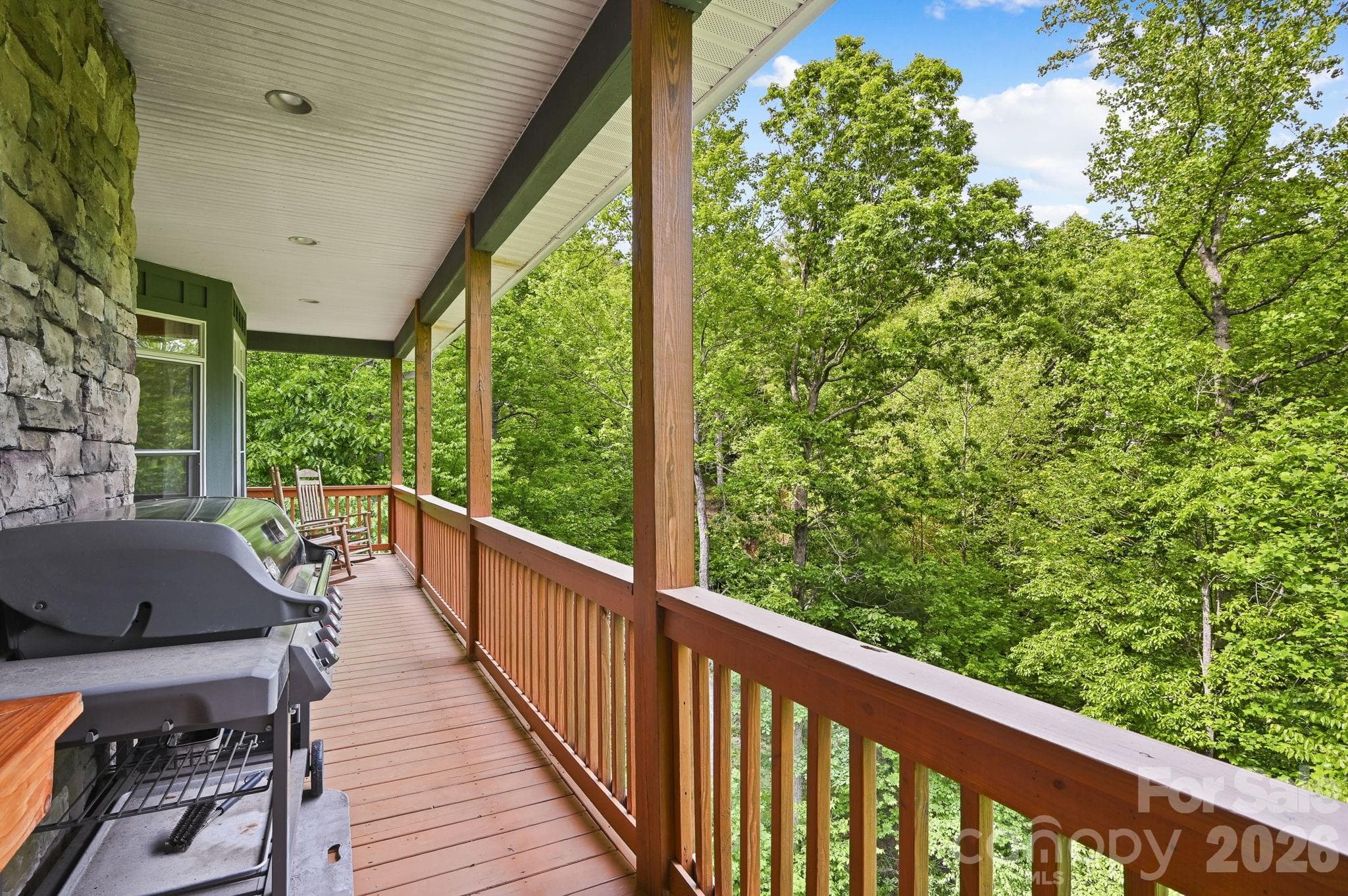 Decks on Both Levels in Back of Home - 314 Woodland Drive, Swannanoa