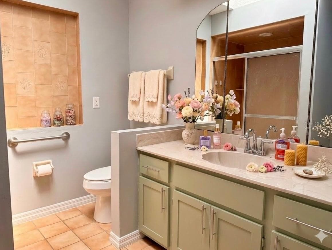 main bath-virtually staged - 21105 HIGGS DR, PORT CHARLOTTE