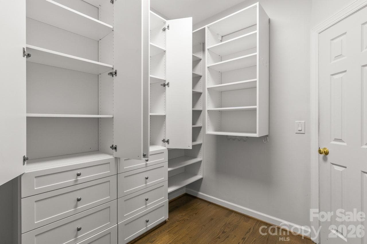 Primary closet is already organized for you. - 4415 Everclear Court, Charlotte