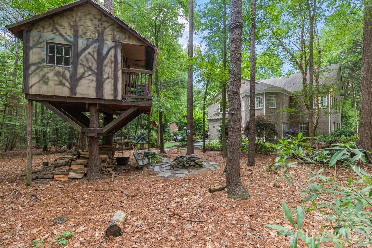 Tree house in back yard. - 4415 Everclear Court, Charlotte