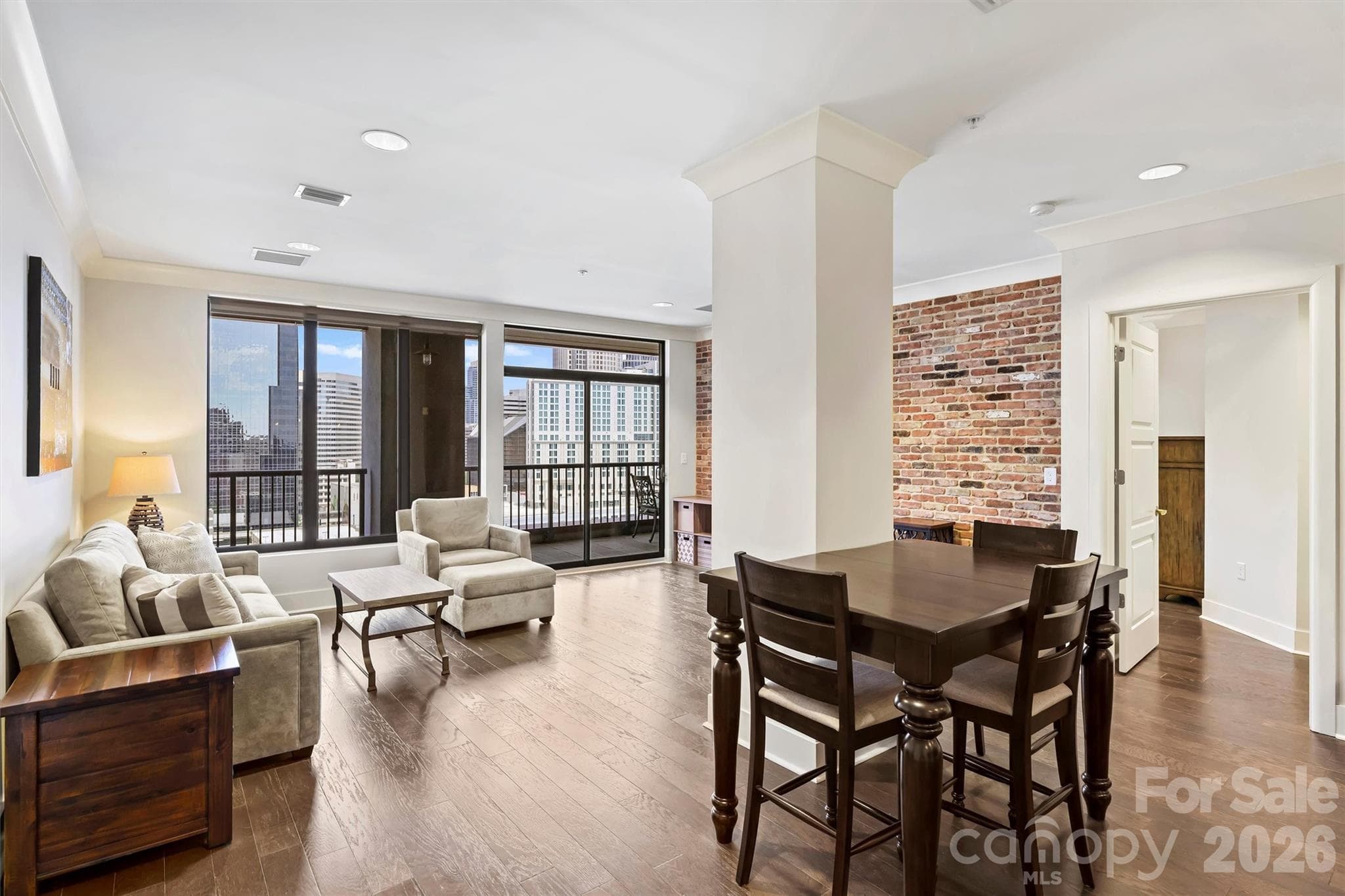 Dining Area and Living Room - Charlotte