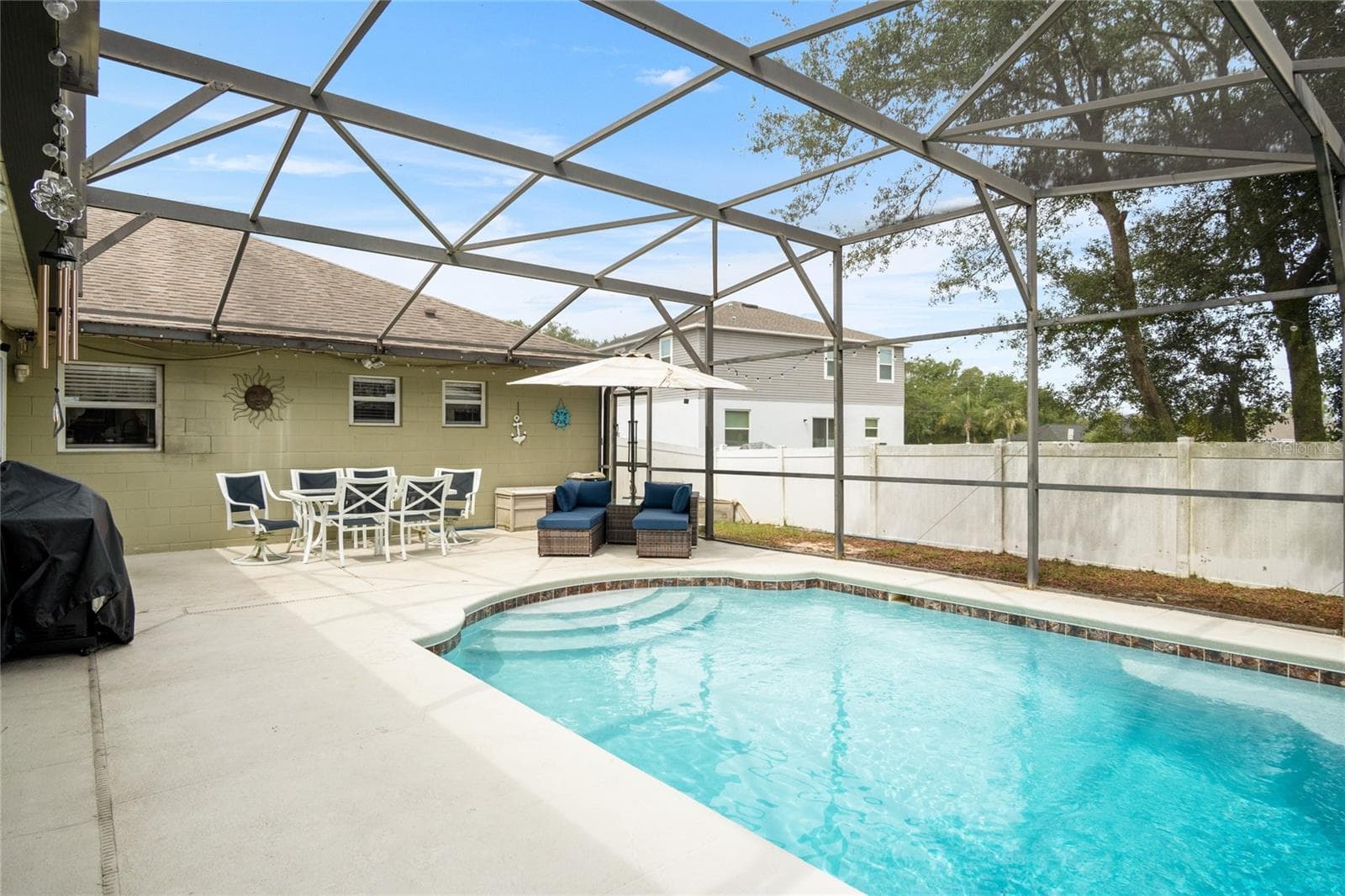 Pool/Lanai - 203 FLOUNDER PL, POINCIANA