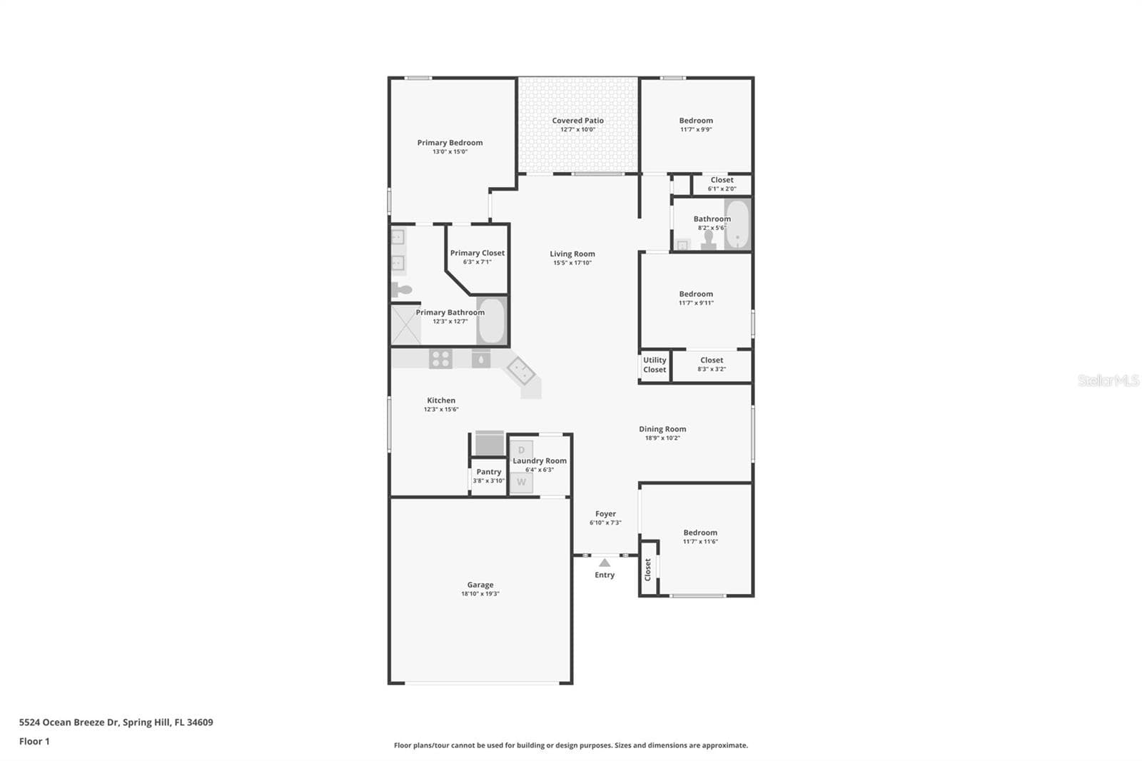 Floorplan - 5524 OCEAN BREEZE DR, SPRING HILL