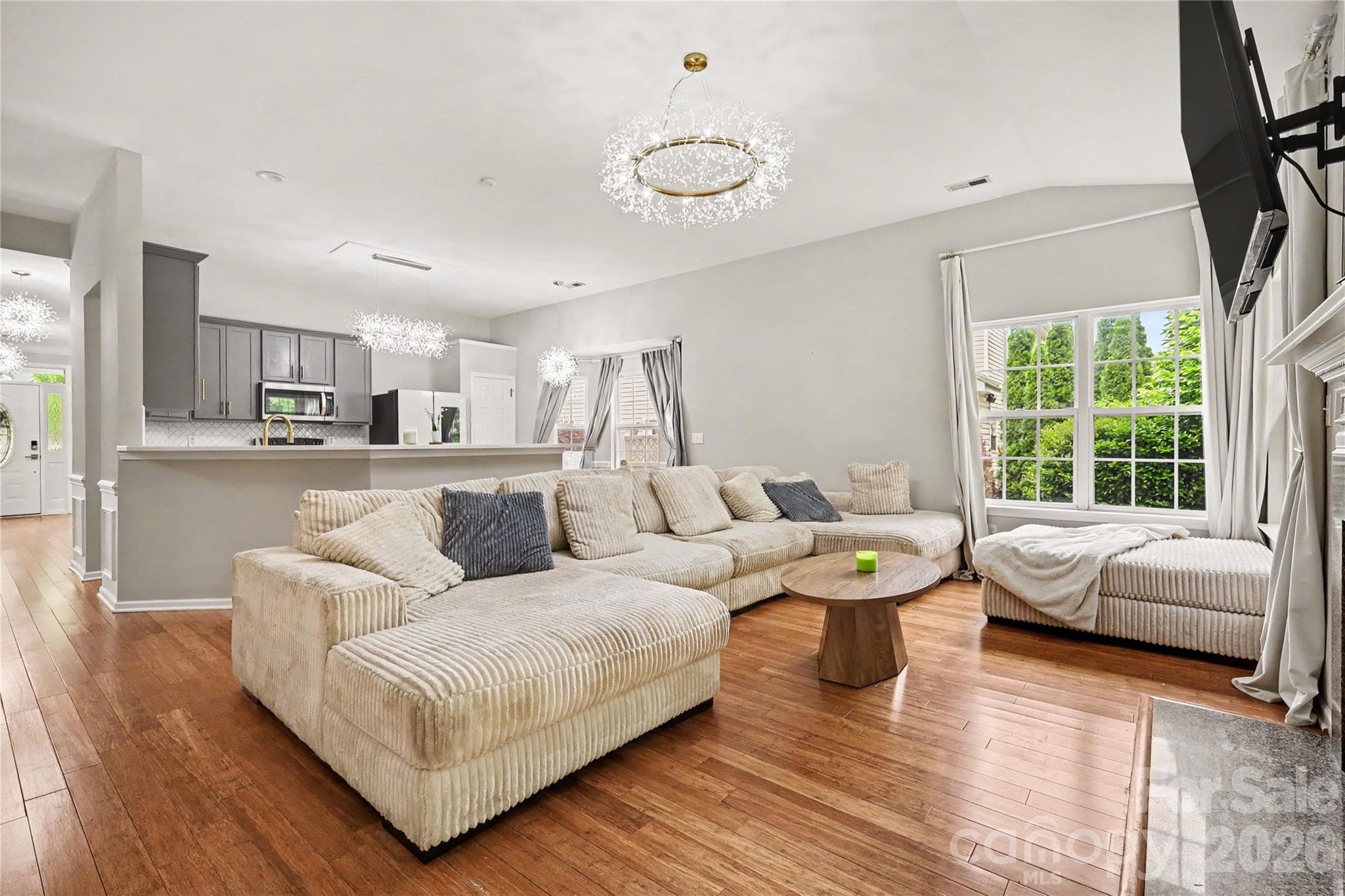 Open floor plan. Family room and kitchen connected. - Charlotte