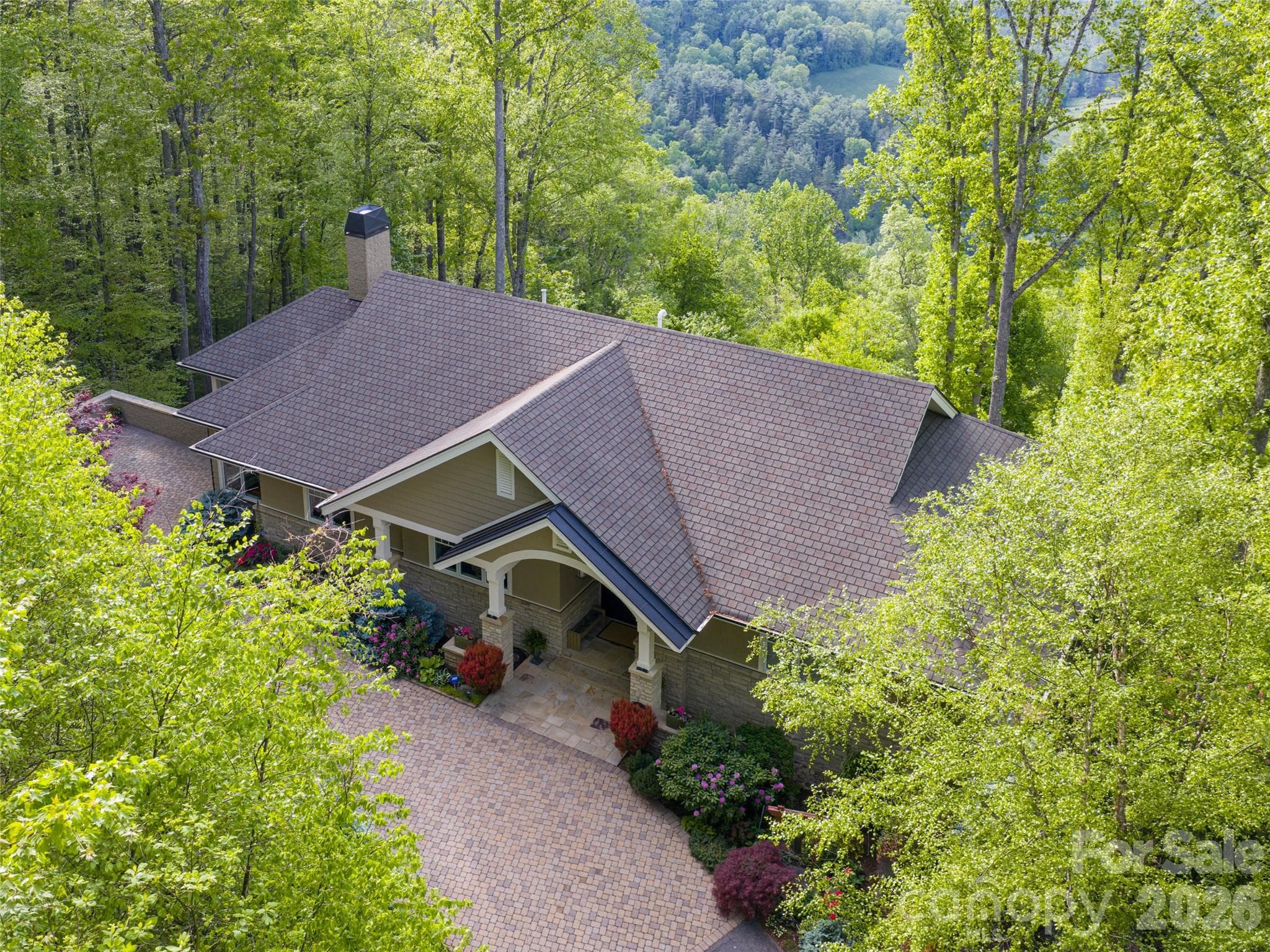 Aerial view of of this mountain oasis - 29 Elk Ridge Drive, Asheville