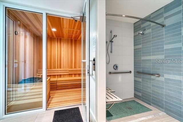 Sauna and steam room with shower - 920 N OSCEOLA AVE #801, CLEARWATER