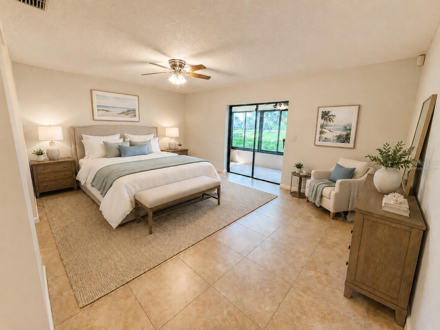 Virtually Staged - Primary Bed - 2721 NORTHRIDGE DR E, CLEARWATER