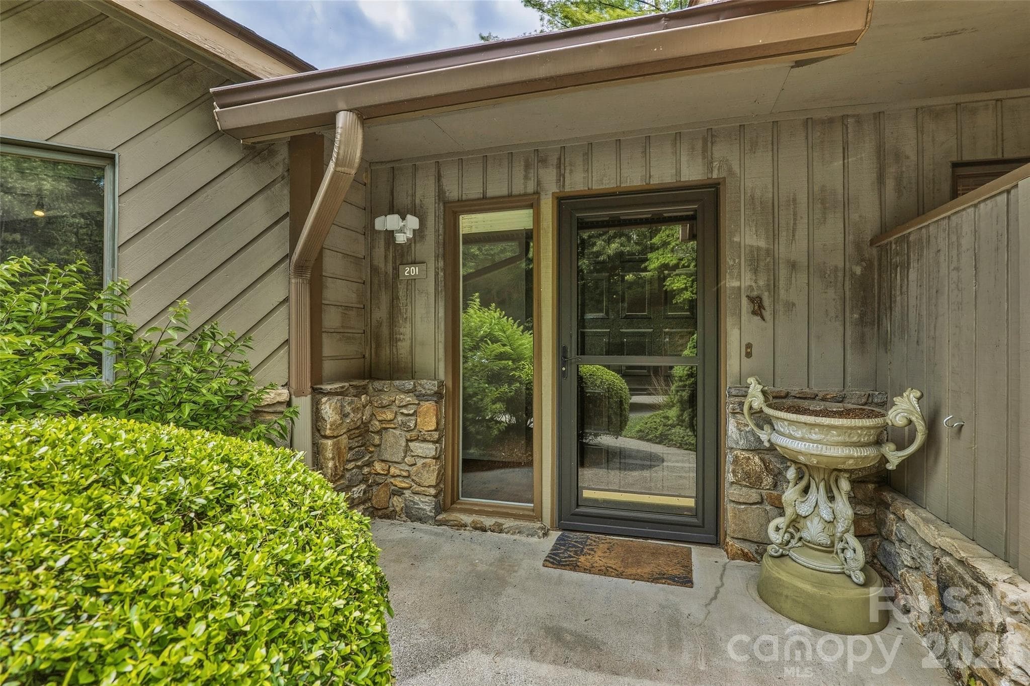 Front door exterior - 201 Timber Drive, Asheville