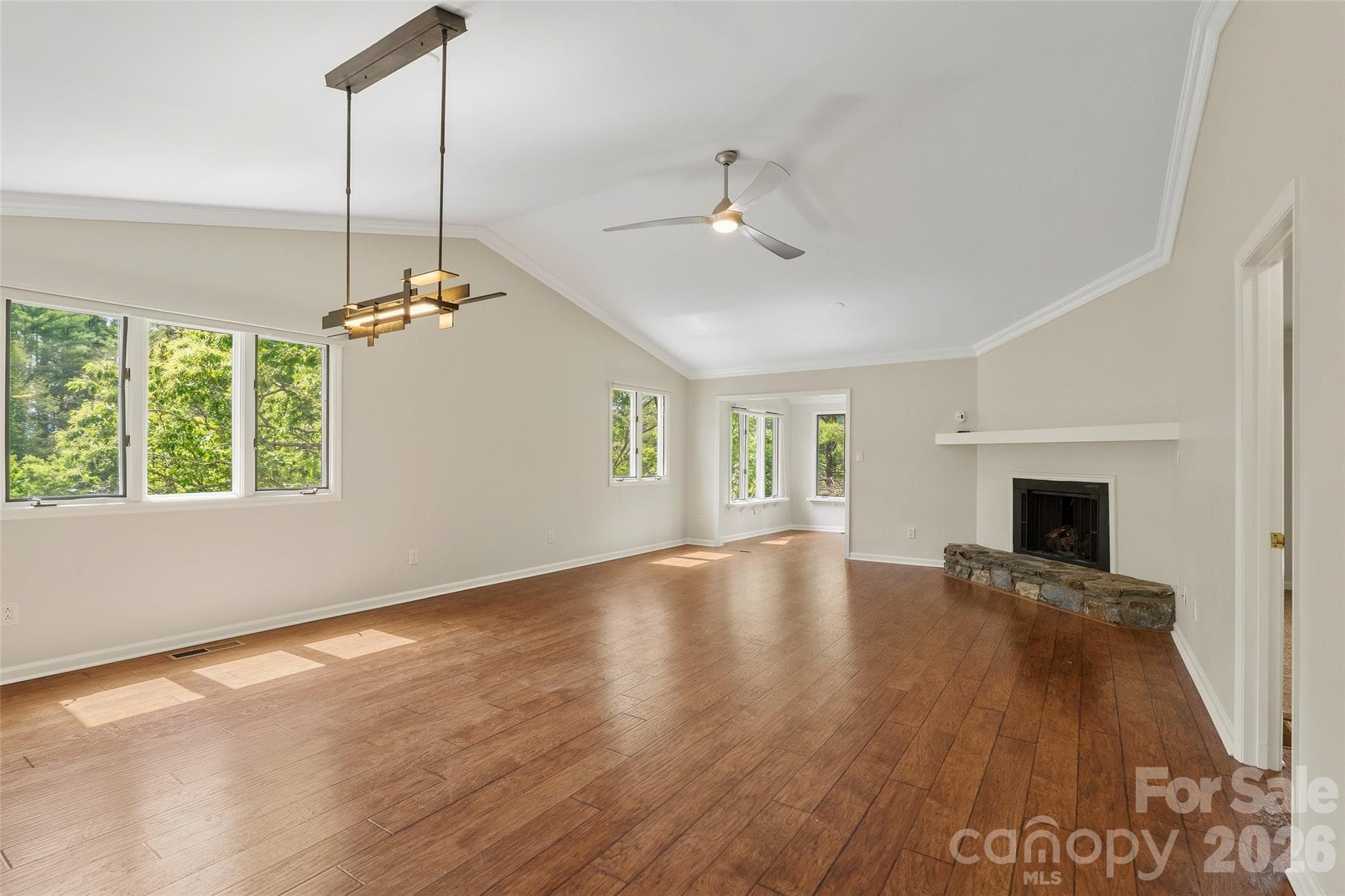 Living Room & Dining - 201 Timber Drive, Asheville