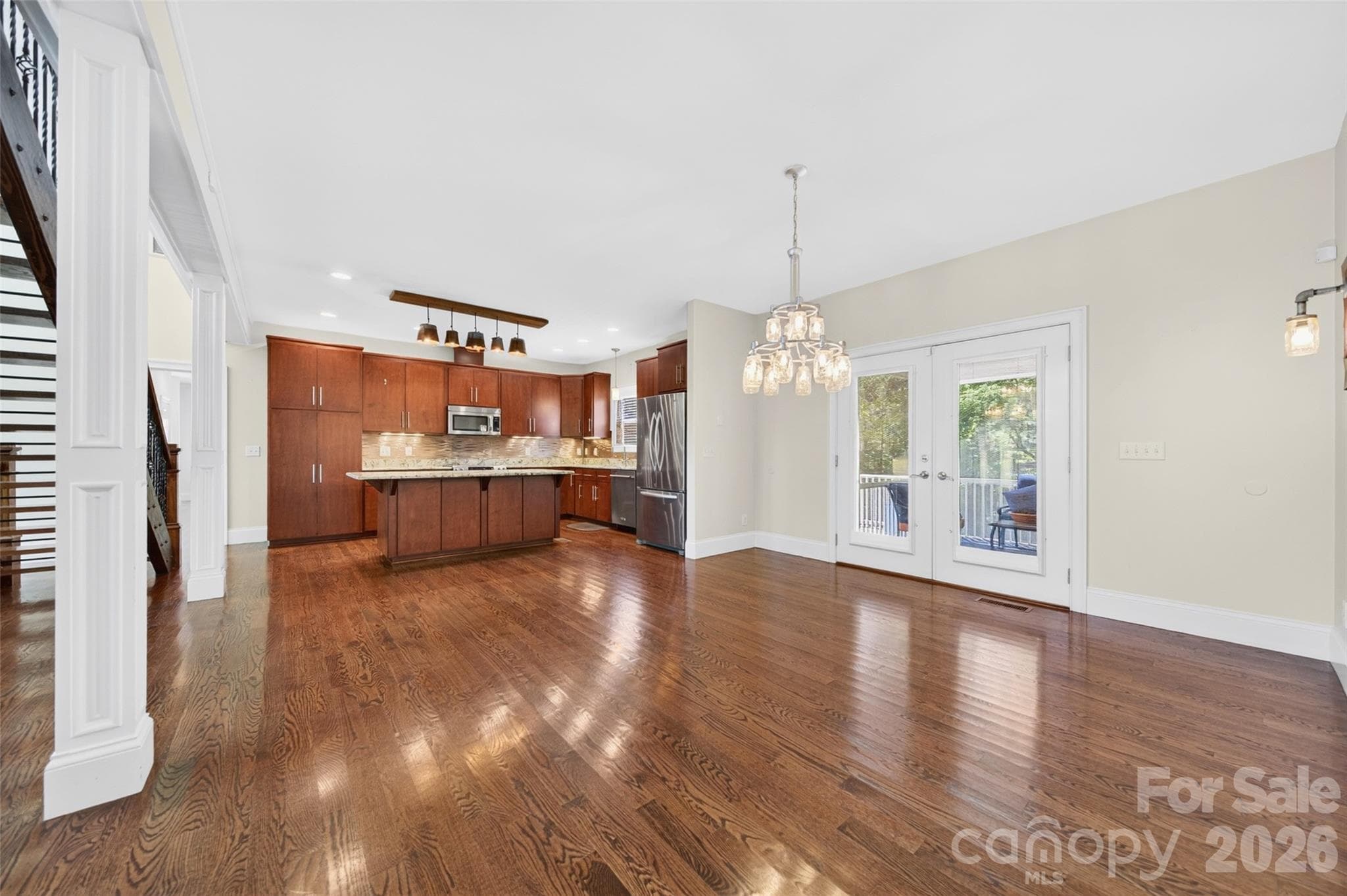 Large eat-in breakfast area, or sitting area with french door access to Screen Porch - 2977 Cabin Creek Drive, Catawba