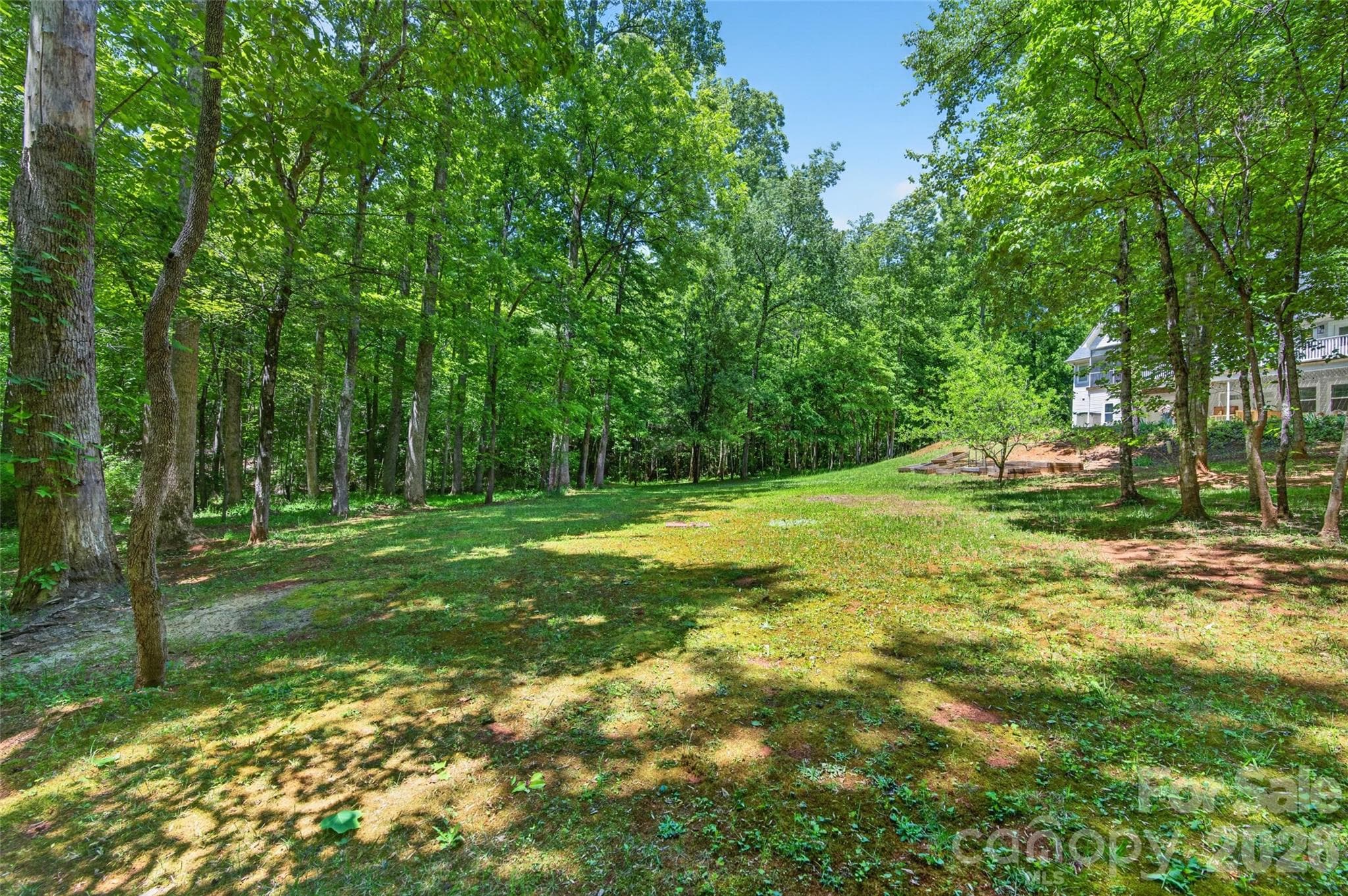 Backyard is fully private!  There's even a Treehouse back there. - 2977 Cabin Creek Drive, Catawba