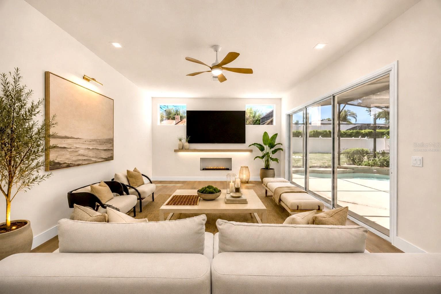 Family Room Virtually Staged - 9548 CROWN PRINCE LN, WINDERMERE