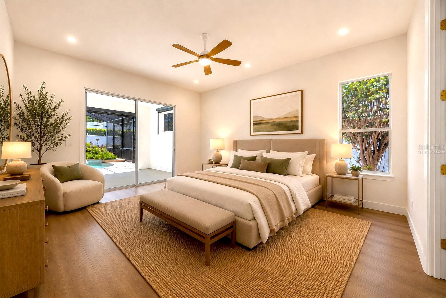 Primary Bedroom Virtually Staged - 9548 CROWN PRINCE LN, WINDERMERE