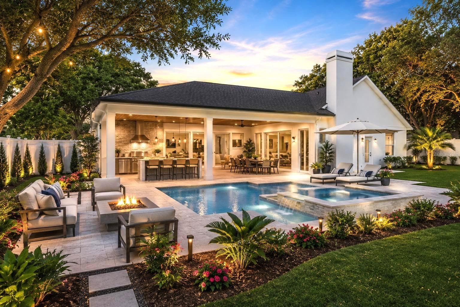 Backyard virtually rendered - 9548 CROWN PRINCE LN, WINDERMERE