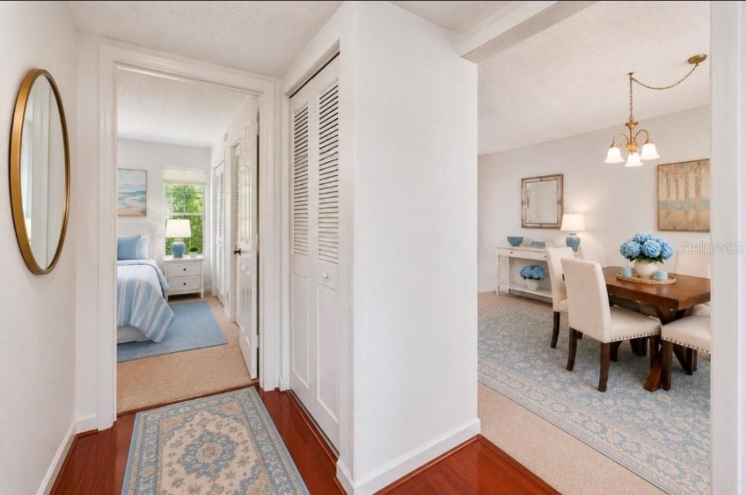 Hall way looking into Living Rm  & Dining Rm - 2415 NE 7TH ST #8, OCALA