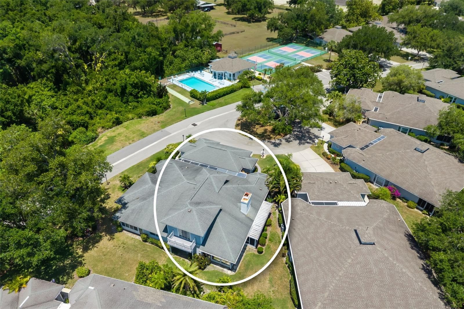 Drone shot of the property - 6581 APPROACH RD #63, SARASOTA