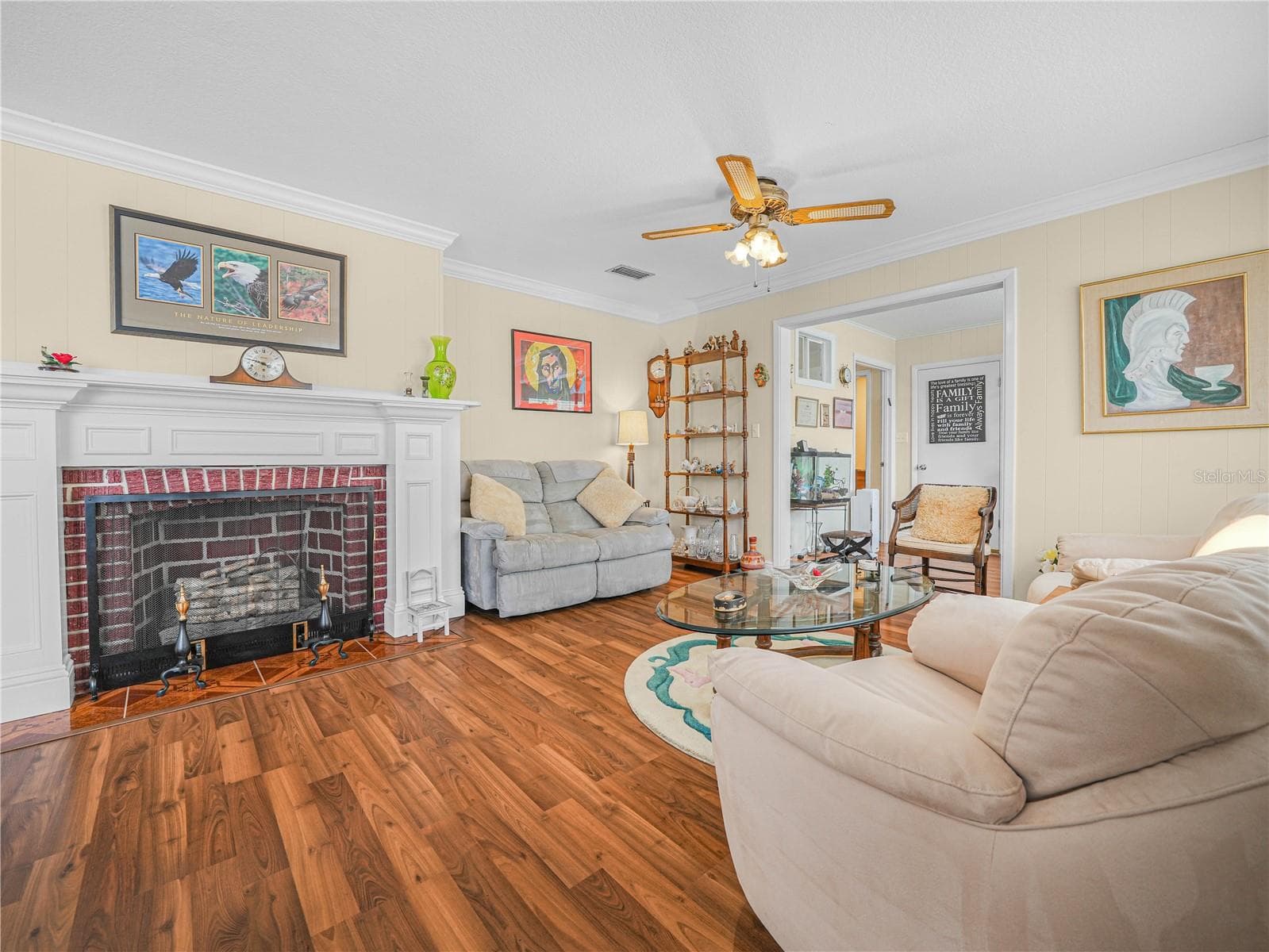 Living Room showing entrance to the Cove from the Family Room - 221 CITRUS GROVE BLVD S, POLK CITY