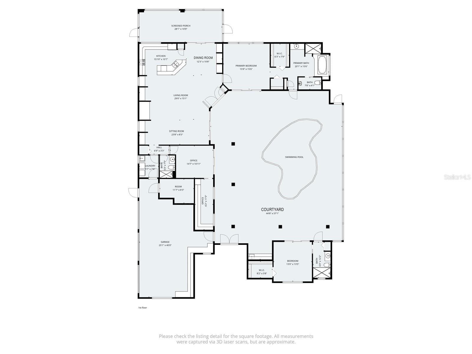 Main House, 3 attached garages have been converted to a rec/movie theater room with a pool table - 10120 SHORTLEAF CT, WEEKI WACHEE