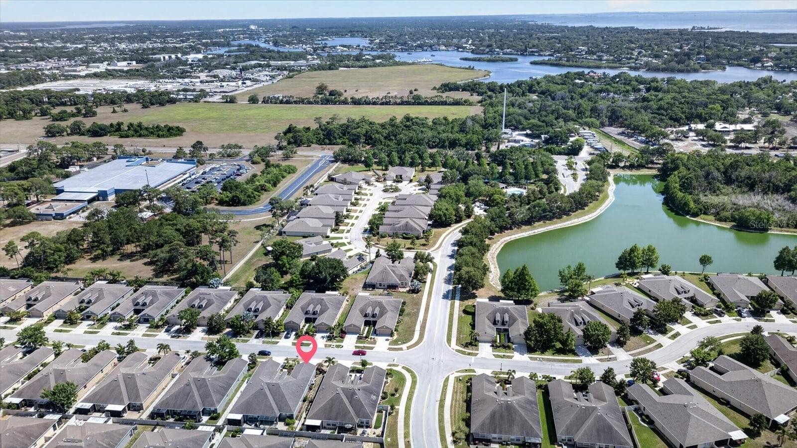 Wide aerial view showing the community's location in Holiday, Florida. - 2153 BARRACUDA CT, HOLIDAY