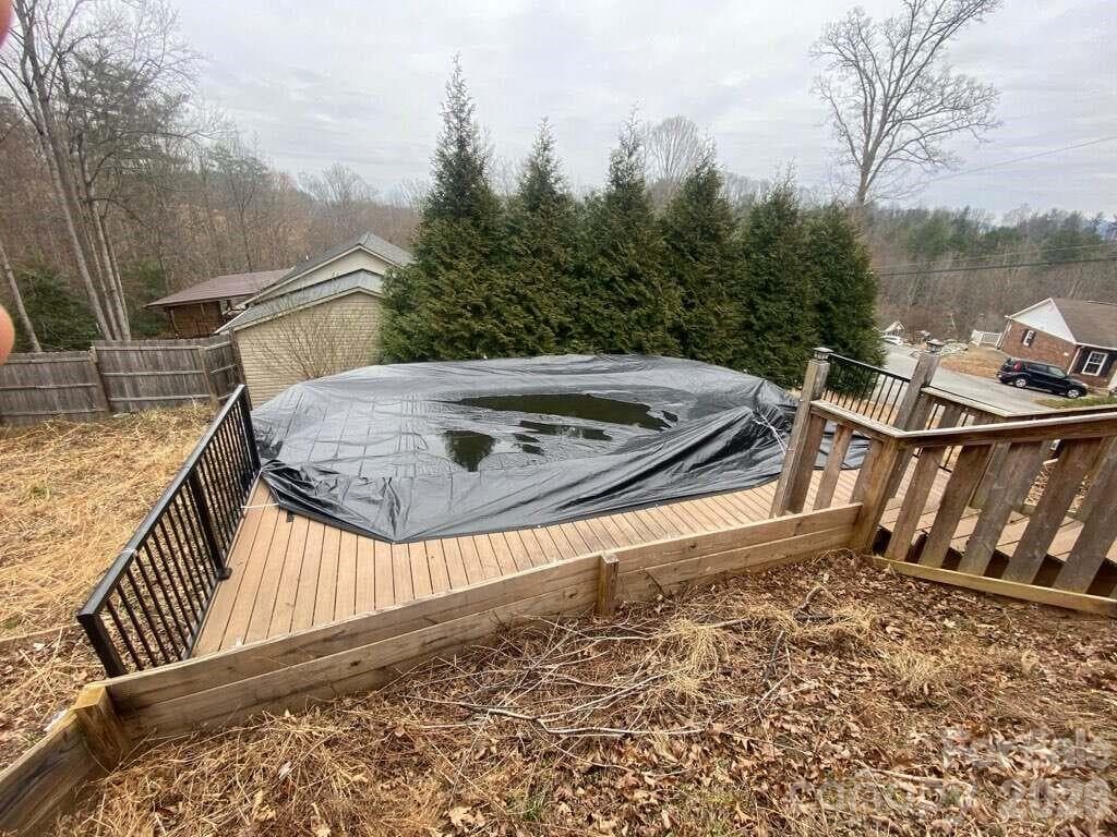 Pool after it was covered - 200 Park Place, Morganton