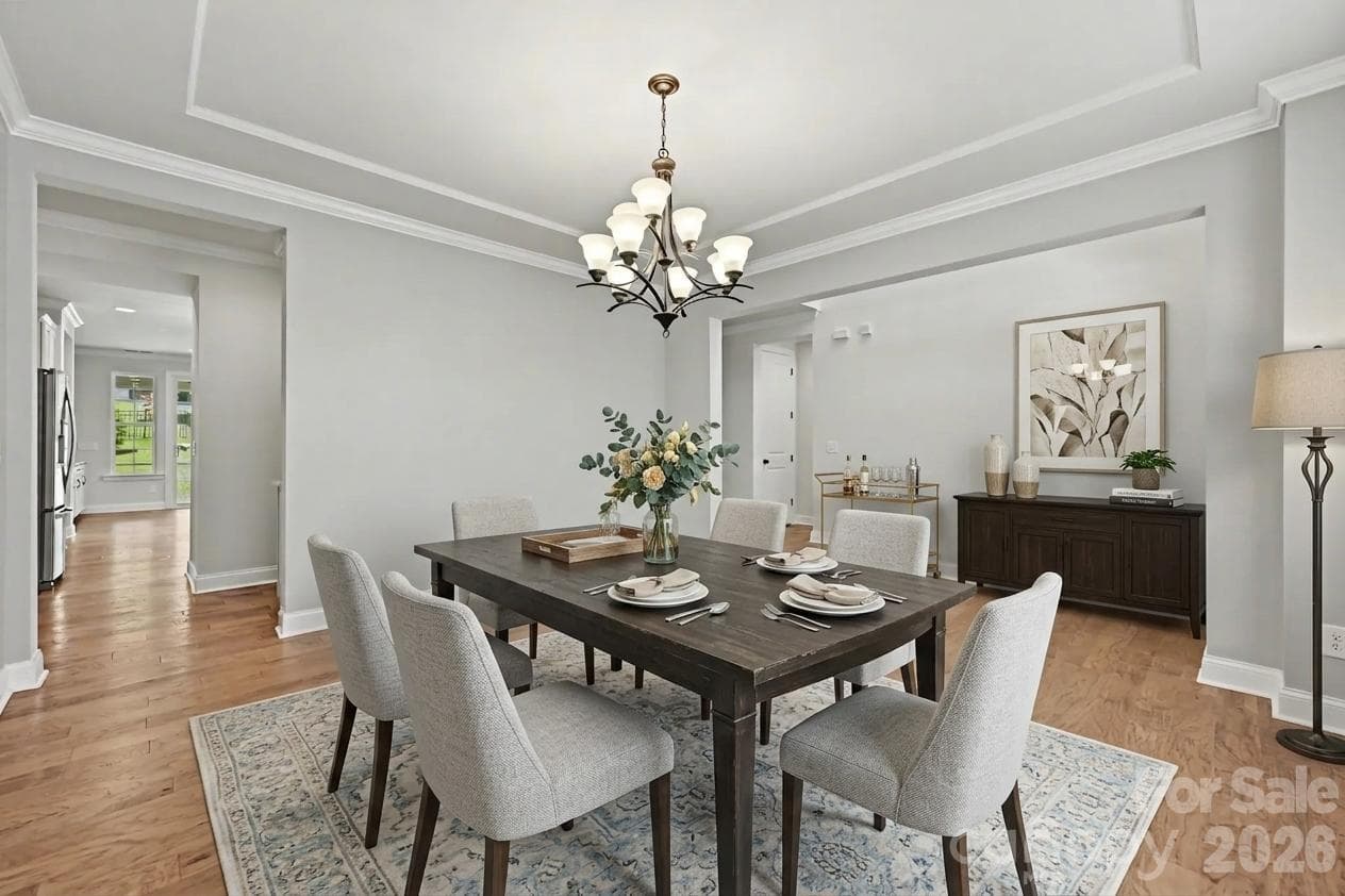 Virtually staged dining room - Charlotte