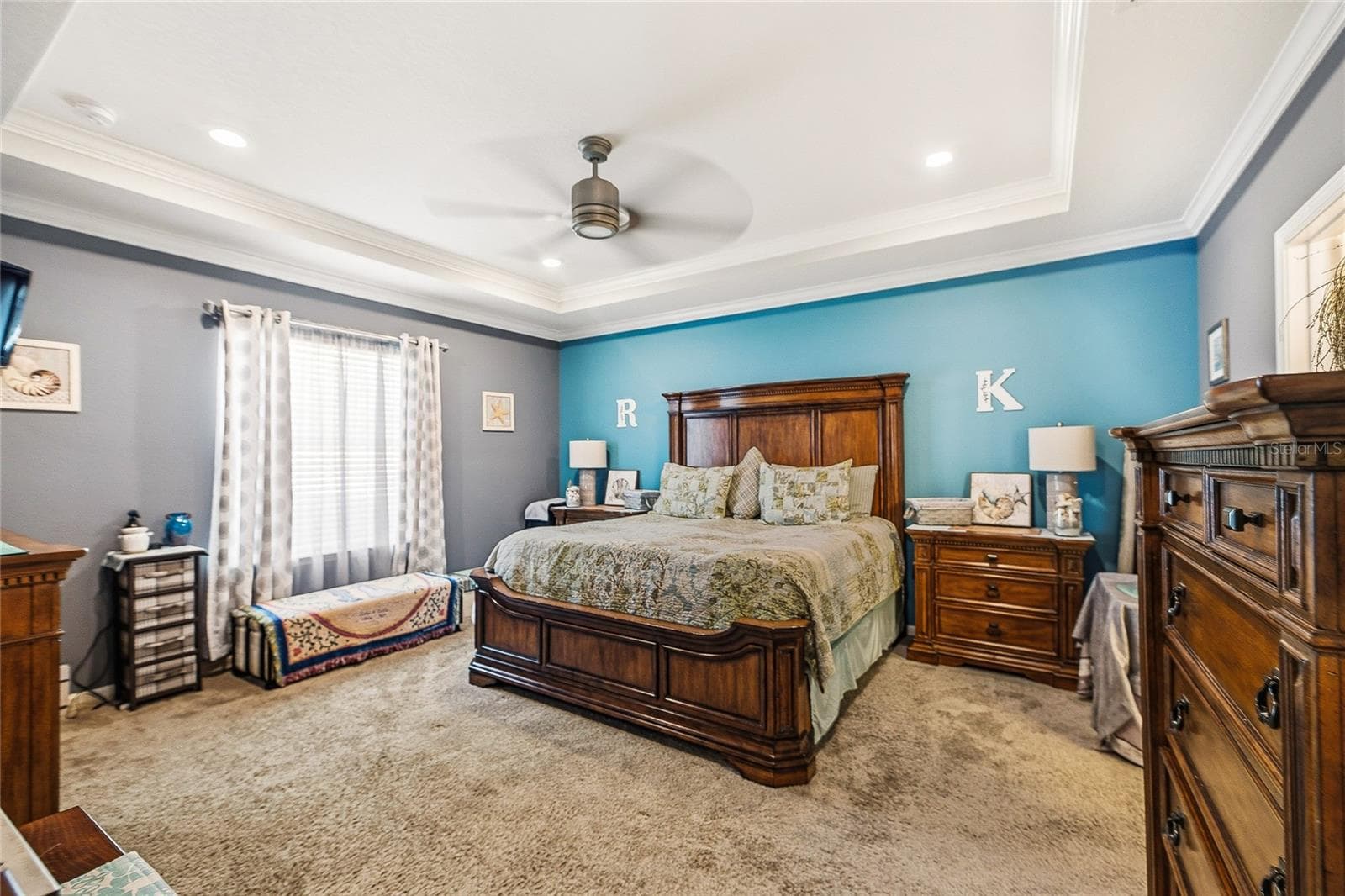 Tray Ceiling in Primary Suite - 31 OLIVINE CT, ST AUGUSTINE