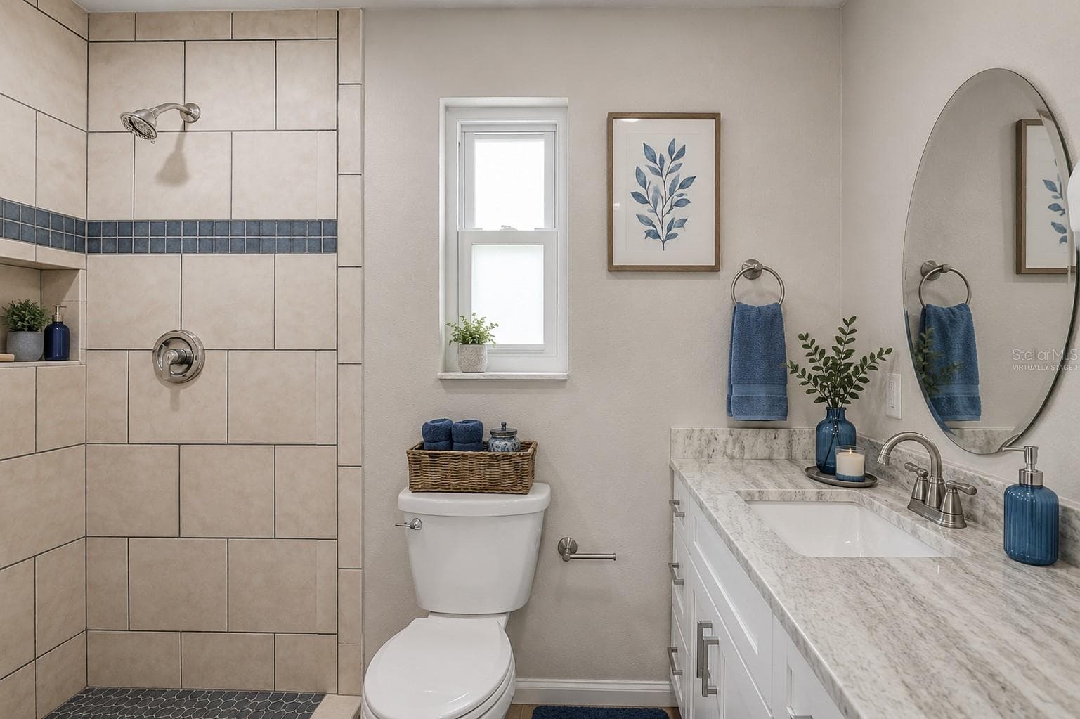 Primary Bathroom Virtually Staged - 102 20TH ST NE, BRADENTON