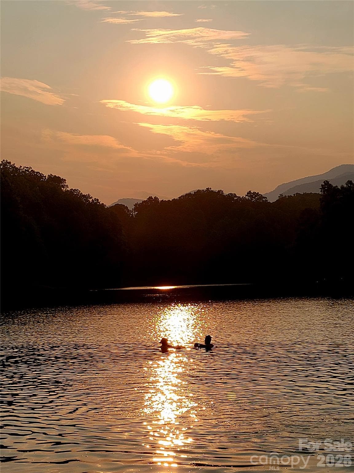 Sunsets on Big Mirror Lake, imagine being on your porch/deck and watching sunsets on Little Mirror Lake if you wanted - Lake Lure