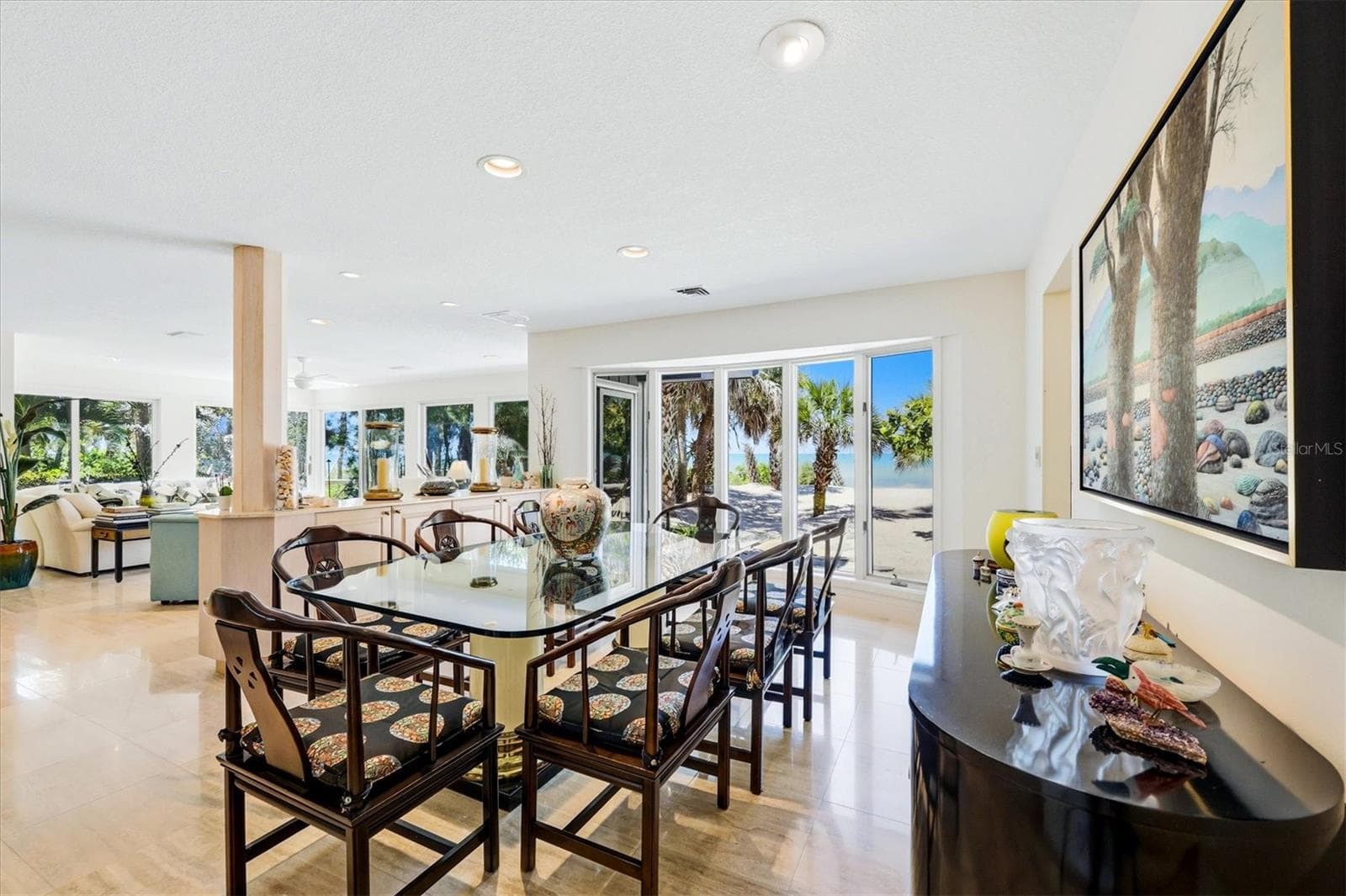 Dining Room-Living Room have amazing Gulf views - 750 N MANASOTA KEY RD, ENGLEWOOD