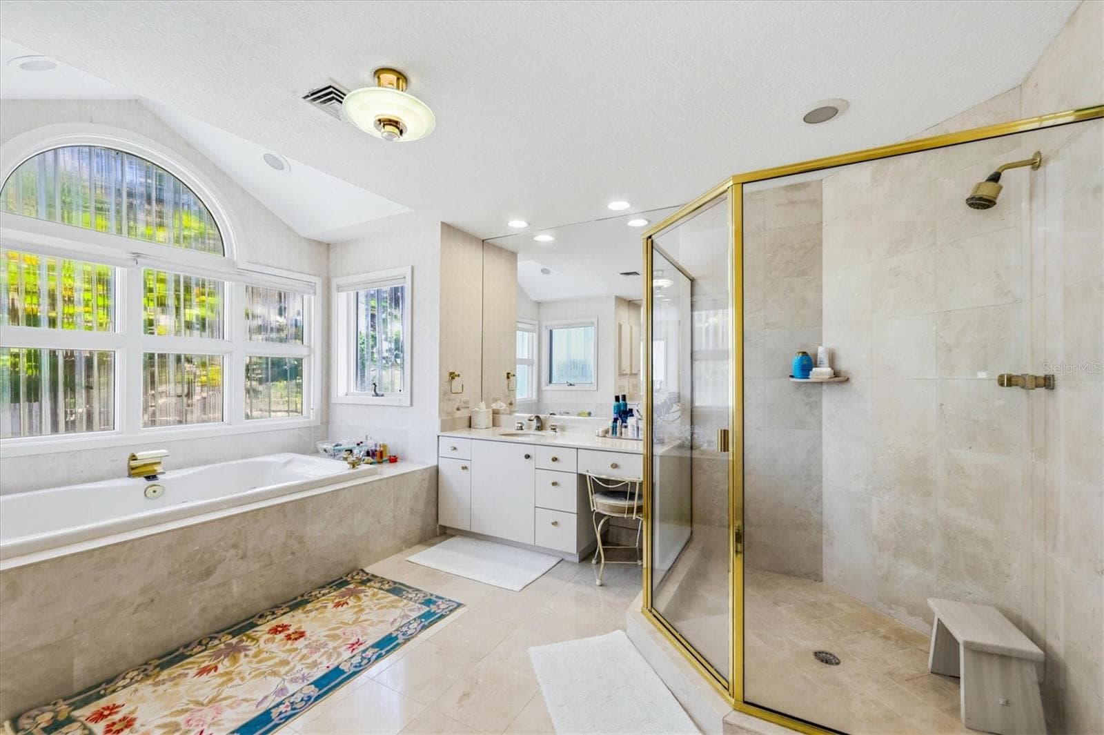 Primary Master Bath shower & separate tub - 750 N MANASOTA KEY RD, ENGLEWOOD